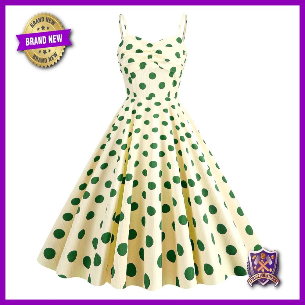 Vintage Pin Up Dress Retro 1950s Style Halter Swing Cocktail Party Wear